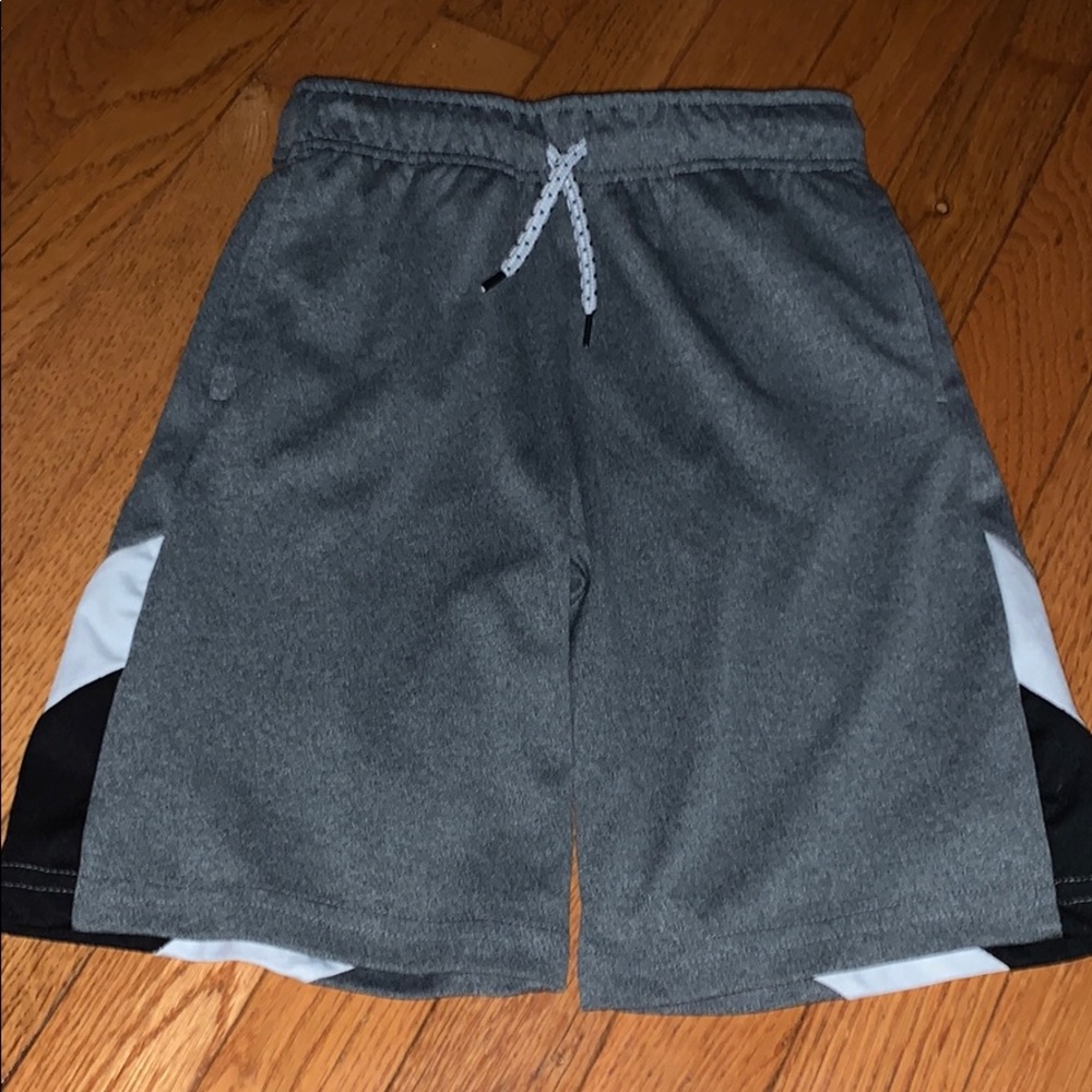 Gray Boy’s Athletic Shorts with Design